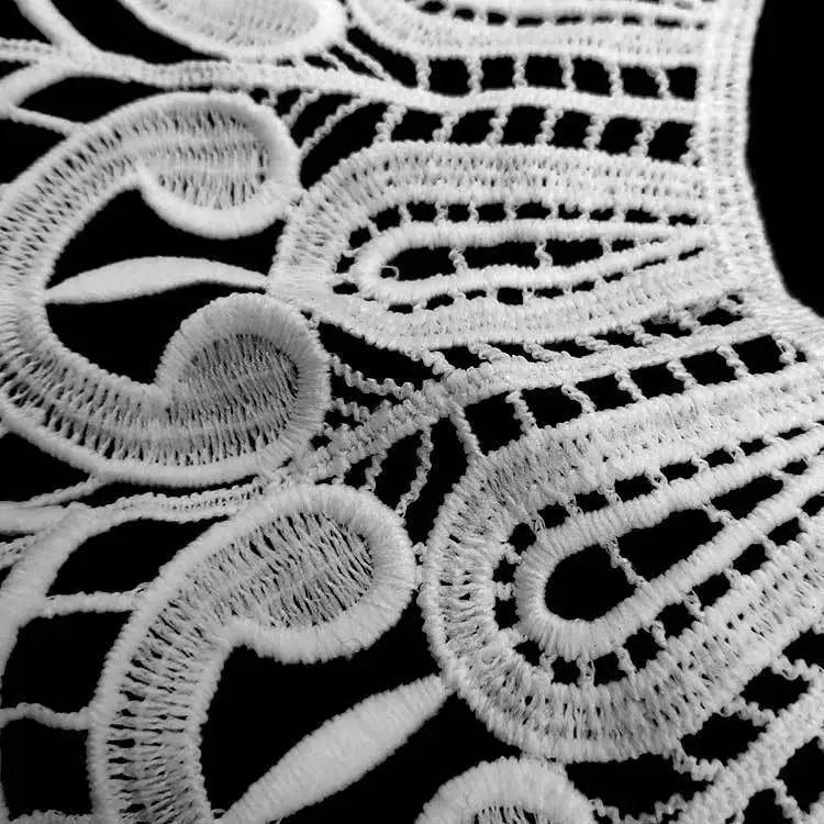 Красивое венецианское, с вышивкой цветочной ткани кружевной воротник-Имитация декоративная аппликация Украшенные DIY декольте шитье платье Декор поставки