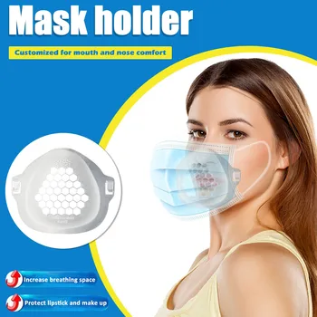 

20pc Unisex Face Mask Breathable Protective Mascarillas Food Grade Silicone Mask Holder Increases Breathing Space Washable Маска