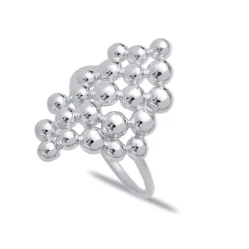 

SPENTA Jewelry Knobbly Design Ring Turkish Handmade 925 Sterling Silver Ring