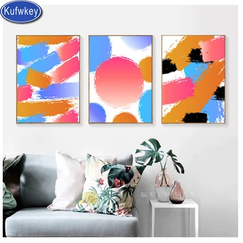 

Sale full square drill Abstract Geometry painting 3 pcs 5d diy Diamond painting Cross-Stitch diamond Embroidery mosaic christmas