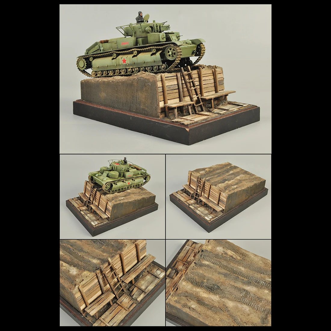 1/35 25X18 см DIY военный песок стол Конструкция Модель Тренч сцена платформа наборы-03 S
