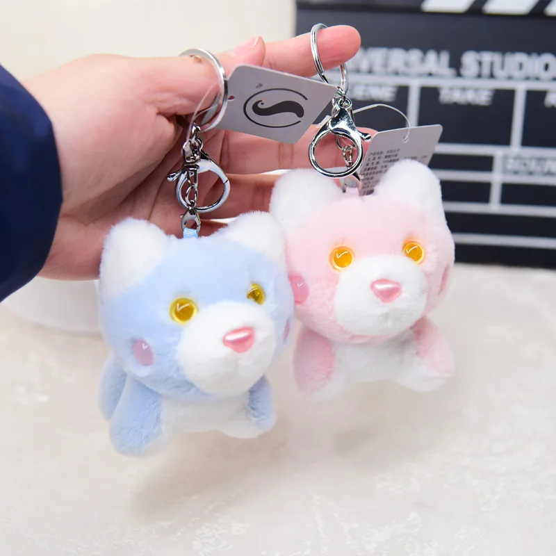 

new Creative fashion cute Husky keychain Plush pretty puppy pendant decorate plush soft Soothing doll christmase birthday gift