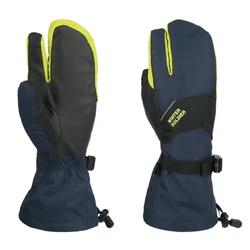 Thermal 3 Fingers Waterproof Winter Snow Ski Mittens Men Women Cycling Touchscreen Hand Protection Warm Skiing Snowboard Gloves