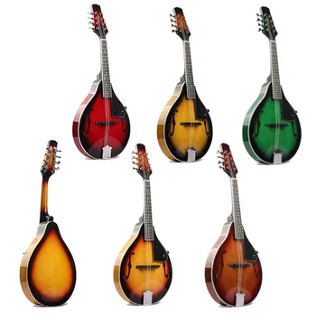 

Four-string Acoustic Mandolin Western Musical instrument Mandolin Steel String Round Hole MDL01
