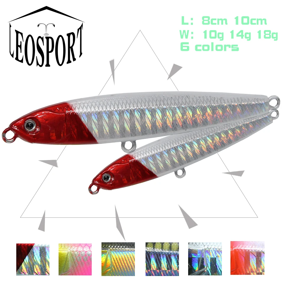 

10g 14g 18g sinking minnow pencil fishing lure wobblers hard bait metal hardbait artificial bait wobbler for jigging fishing