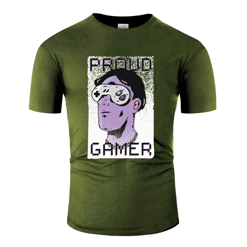 Новое поступление, супер игровая футболка с надписью Gamer, контроллер лица, футболка, обычная футболка, известные футболки