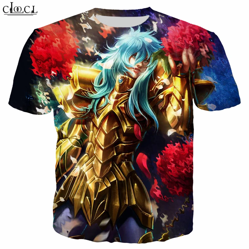 

Anime Saint Seiya 3D Print T Shirts Casual Style Spring Autumn Tops Hipster Gold Saints T Shirt Men/Women Pullovers B182