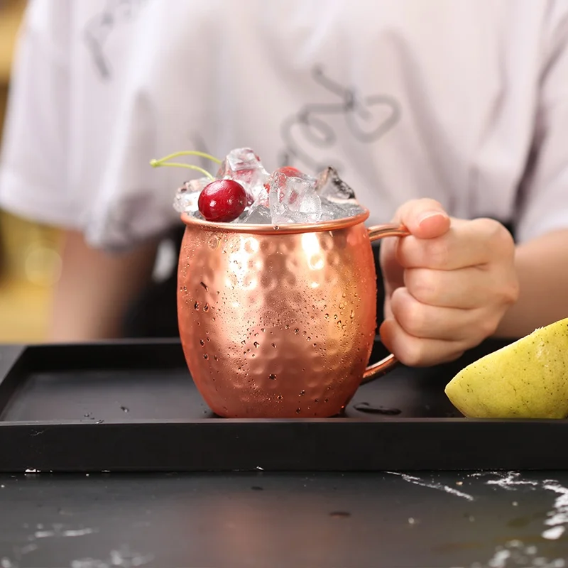 Amazon Hot Sale 530ml Stainless steel moscow mule copper mug for cocktail