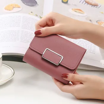 

2020 new fashion women Wallets Small Purse Female Short Students Korean Cute Purses Mini Multifunctional Folding Card Wallet