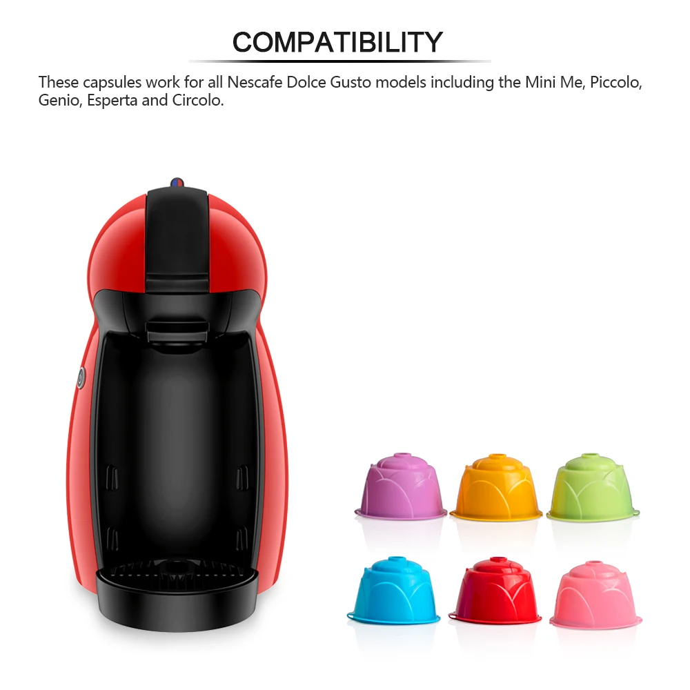 3/6 шт. многоразового использования для combinacapsule Кофе капсула Nescafe Dolce Gusto многоразового пользования капсулы Gusto капсулы combinacapsule пополнения 3 цвета