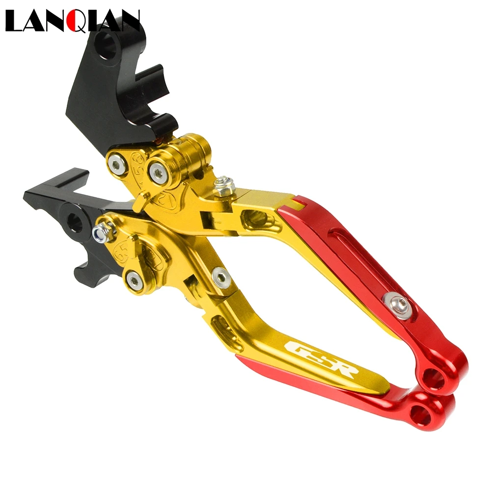 Для Suzuki GSR600 2006-2011 GSR400 2008-2012 GSR750 2011-16 с логотипом аксессуары для мотоциклов CNC Регулируемые тормозные рычаги сцепления