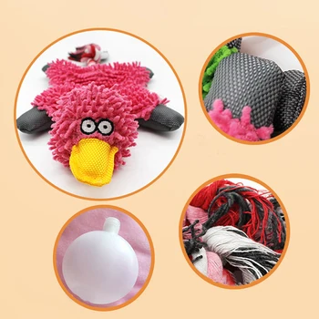 

Training Teething Toys For Small Medium Dogs Pet Dog Squeaky Toy Durable Cute Papa Duck Making Sound Plush Dog Puppy Chew Toys