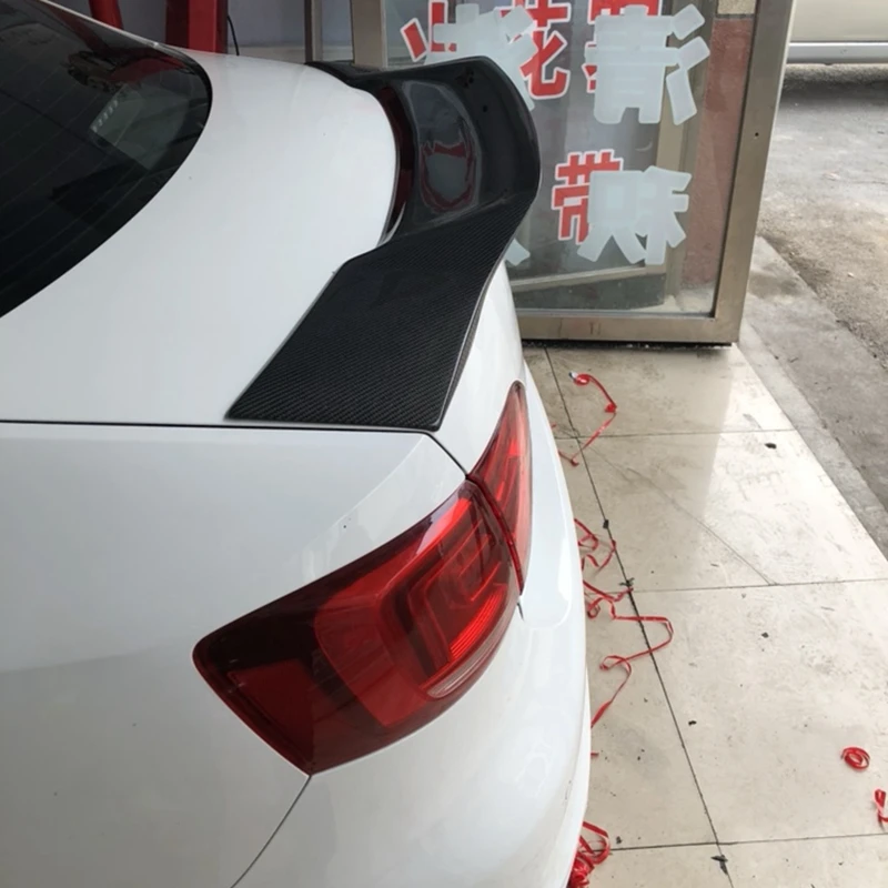 Для Volkswagen спойлер Jetta 2013- углеродное волокно Материал заднее крыло автомобиля праймер цвет задний спойлер