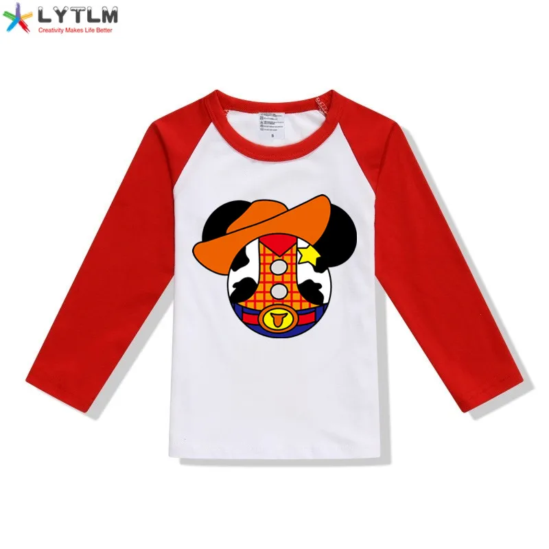 LYTLM/футболка для мальчиков 10 лет, Ropa Juvenil, футболка детская ковбойская Одежда для мальчиков зимние футболки с длинными рукавами для маленьких мальчиков топы для маленьких мальчиков - Цвет: CX Raglan Red