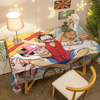 

Anime Cartoon Beautiful One Piece Vinsmoke Sanji Monkey D. Luffy Table Cover Cartoon Wallpapers Waterproof
