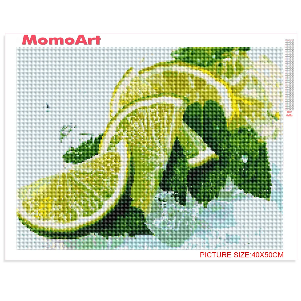 MomoArt DIY алмазная живопись фруктами вышивка лимоном крестом стразы кухонные