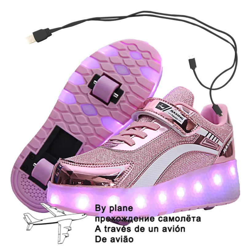 Roller Sneakers Voor Kinderen Jongens Maat 29 40 Led Light Up Schoenen Met  Dubbele Wielen Usb Opladen Skate Schoenen voor Kinderen Jongens  Meisjes|Sportschoenen| - AliExpress
