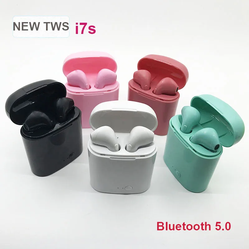 I7s TWS 5,0, беспроводные Bluetooth наушники, стерео наушники-вкладыши, гарнитура с зарядным устройством для xiaomi, iphone, смартфон, наушники
