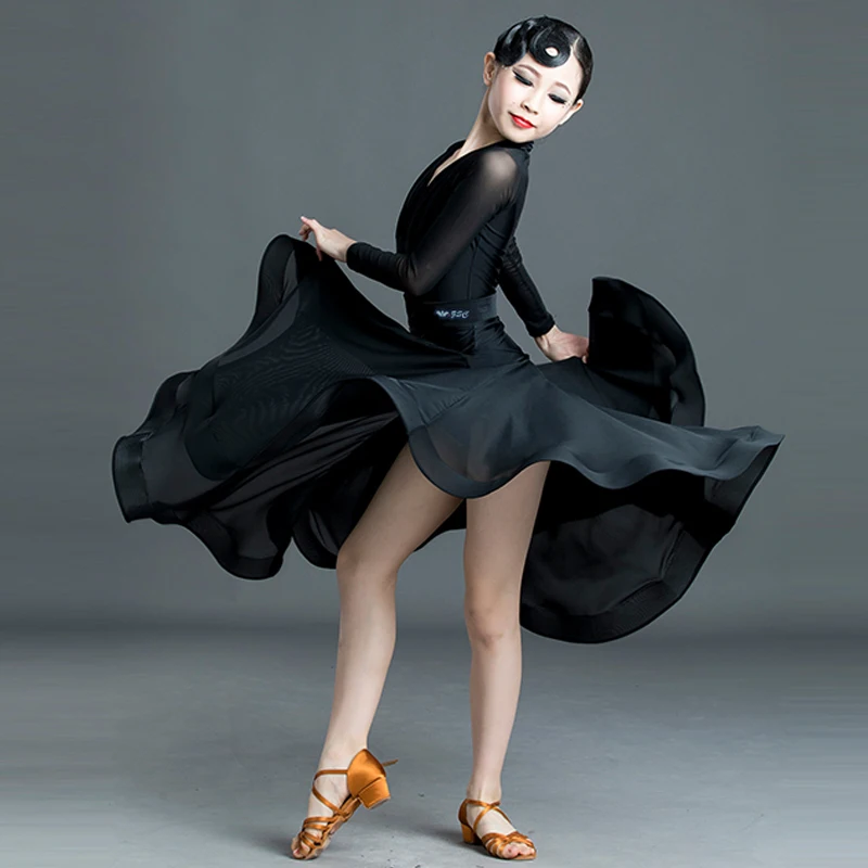 New Ballroom Dance Dress For Girls Practice Clothes New Waltz Latin National Standard Dance Clothes Modern Dress DN6710