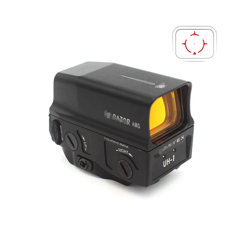 AMG UH1 Holographic Sight Red Dot Reflex UH-1 With 20mm Rail Mount For Airsoft Tactical Hunting | Спорт и развлечения