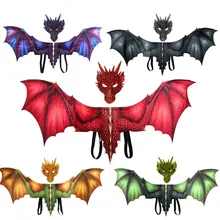 Animal Costume Face-Mask Wings Halloween-Decoration Masquerade Dragon Cosplay Carnival-Party