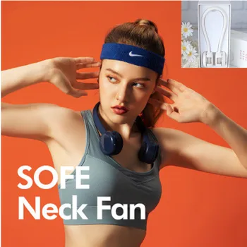 

2020 Newest Neck Fan USB No Leaf Small handheld Portable Charging Student Dormitory Mini Electric Fan Hanging Neck Fans Gift