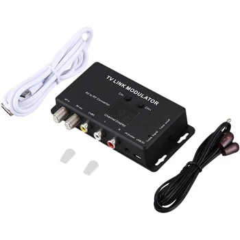 

TM70 TV Link Modulator UHF AV To RF Infrared Return Converter Mini Plastic Receiver Professional Home Audio Video Adjustable