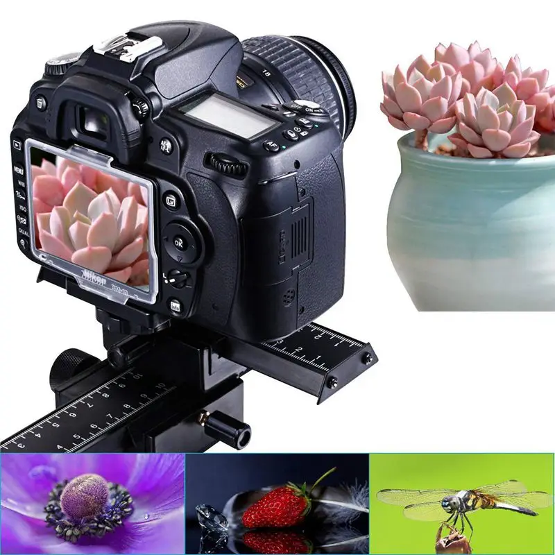 RISE-4 пути фокусировки рельс слайдер кронштейн для DSLR камеры Макро фокус фотографии для Canon Nikon sony(черный