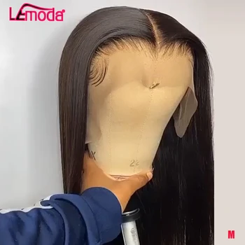 

Lemoda Hd Transparent Lace Wig Straight 13x6 Lace Front Wig Brazilian 150% Remy Human Hair Preplucked Lace Frontal Wig For Women