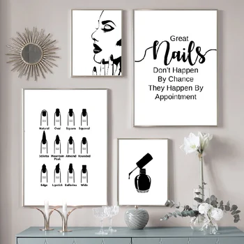 Salone di bellezza decorazione murale salone di bellezza arte murale pittura su tela smalto citazione poster e stampe Nail Tech artista regalo