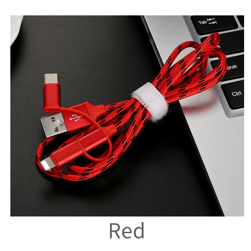 Зарядный шнур для телефона c type кабель micro usb 3 в 1 apple iphone 7 11 pro max xr Быстрая Зарядка