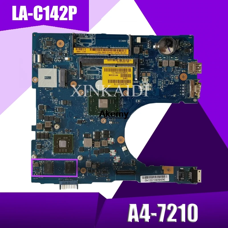 

CN-0VJRMW VJRMW FOR DELL INSPIRON 5555 5455 laptop motherboard AAL12 LA-C142P REV:1.0(A00) A4-7210 R5 M335/2GB mainboard