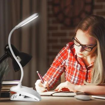 

Practical Dimming Folding Clip Light Multi-functional Classic Bedroom Bedside Desk Lamp Eye Protection Reading Lamp