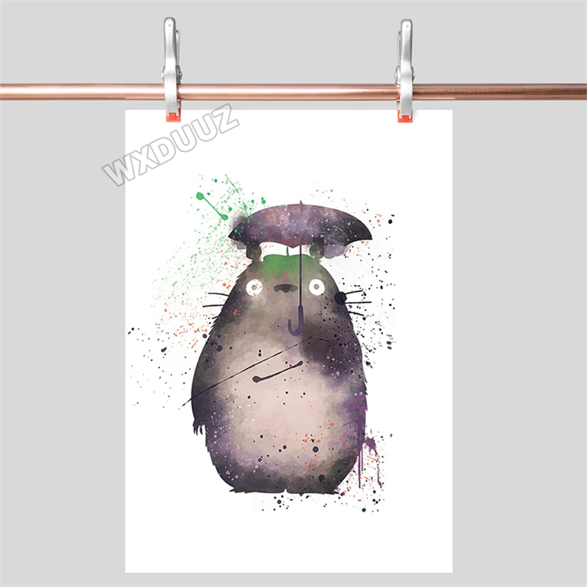 Miyazaki Totoro watercolor style classic anime movie decoration painting  bar cafe Home Decor quality posters canvas painting 367|Vẽ Tranh & Thư  Pháp| - AliExpress