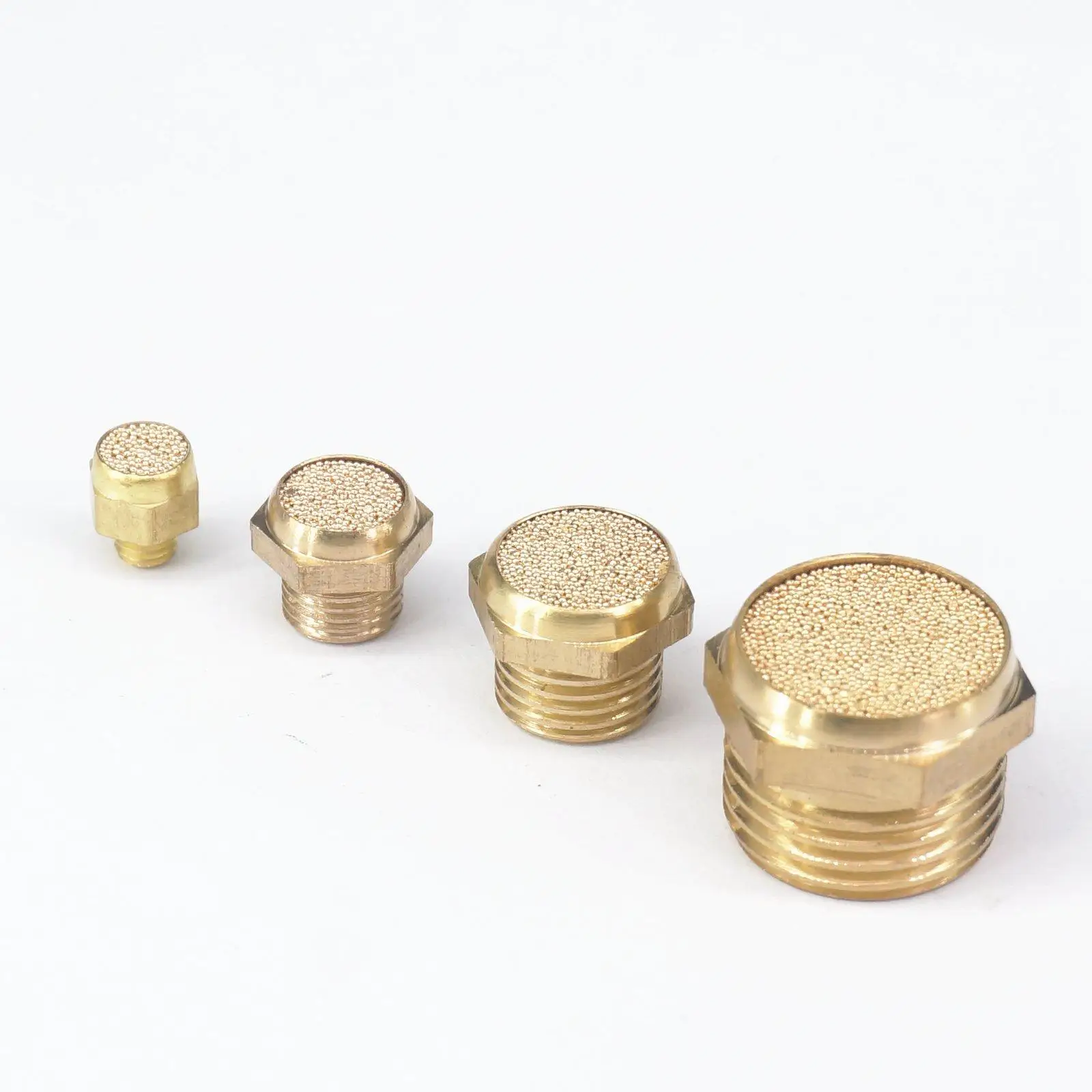 

LOT2 1/8 "1/4" 3/8 "1/2" BSP M5 Мужской Латунный плоский цилиндр пневматический дышащий глушитель