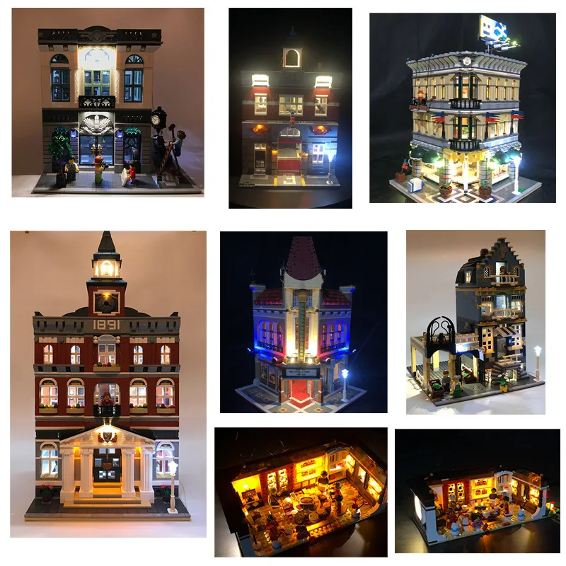 

Building Blocks Light Accessories DIY Lighting Decoration Toy Street View Architecture LED Shining Pieces Lighting Chain Buildin