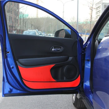 

Car Styling Side Door Inner Decal Anti-kick Protective Carbon fiber Flim Sticker 8Pcs/Set For Honda Vezel XR-V HR-V HRV hxh