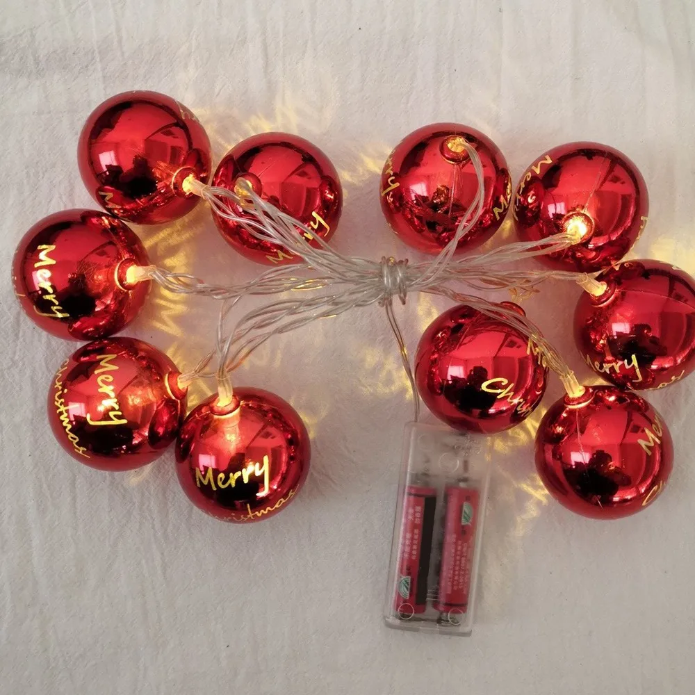 

Merry Christmas Ball Light 10LED/20LED String lights Holiday lighting Fairy Garland For Christmas Tree Wedding Party Decoration