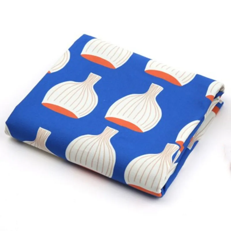 Половина ярда Импорт хлопок Оксфорд ткань с синей нижней печати ручной работы DIY рот золотой пакет сумка ткань T763