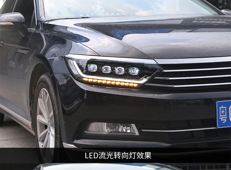 Автомобильный Стайлинг для Европы V'W Passat B8 фары passat b8 фара все светодиодный DRL высокий низкий пучок динамический токарная обработка