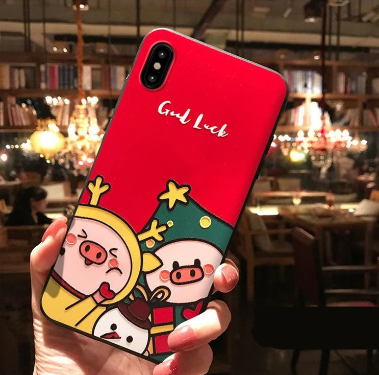 

3D Relief Matte Case For Xiaomi Mi A1 A2 5X 6X 8 9 Lite For Redmi Note 7 6 5 Pro 4X 3 5A 5 Plus 4A 6A S2 Christmas TPU Fundas