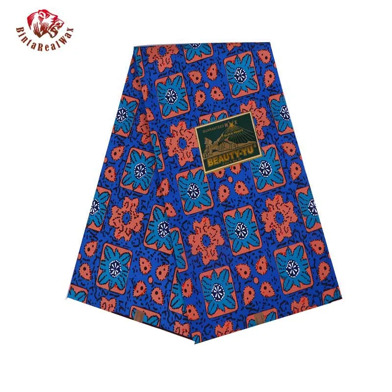 Анкара африканская полиэфирная восковая печатная ткань бинтареалвосковый воск высокое качество 6 ярдов ткань для свадебного платья PL810