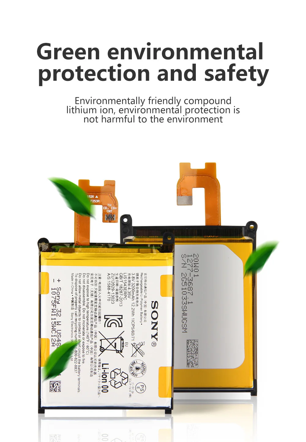 Original da Substituição Sony para Sony Genuína do Telefone Bateria Xperia Sirius So-03 D6503 D6502 Lis1543erpc 3200mah z2 L50w 7 xperia z2 l50w sirius so-03 d6503 d6502