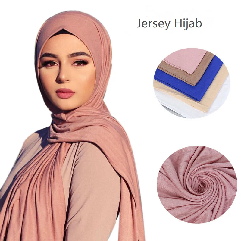 Modal Cotton Jersey Hijab Muslim Scarf Headscarf Soft Turban Tie For Women Head Wraps Plain Color Long Shawl Foulard Musulmane Islamic Clothing Aliexpress