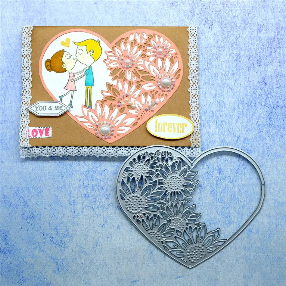 Eastshape Heart Frame Dies Metal Cutting Dies for Card Making Scrapbooking Embossing Cuts Stencil Craft Dies Christmas Decor