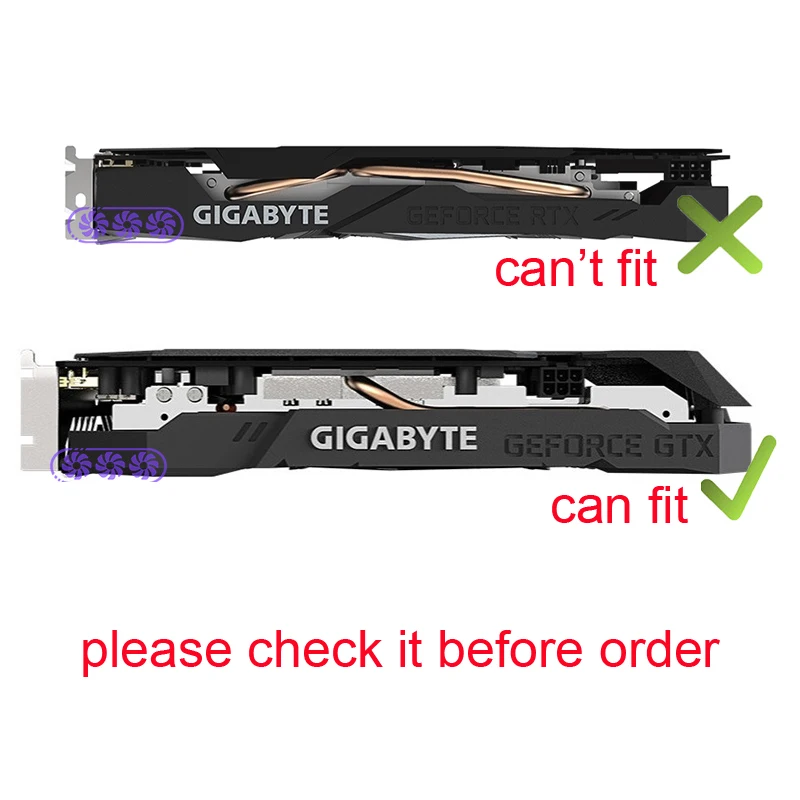 Placa Gráfica Ventilador de Refrigeração T129215su 12v 0.50a 86 mm Vga Rtx 2060 Gtx1650 1660 1660ti Windforce - Imagem 2