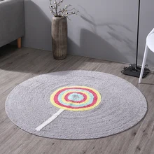 Коврик с конфетным принтом, скандинавские мягкие хлопковые коврики, детские коврики для питомцев, коврик для игр, ковер для детской спальни, декор для детской комнаты, розовый, серый