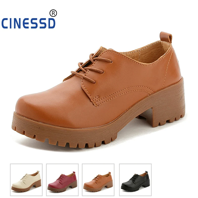 

Spring Cowhide Leather Women Shoes Flats Lace Up Shoes Women Comfortable Casual Shoes Women Zapatos Mujer Hot Sale 2020