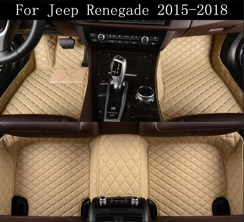 Автомобильные 3D роскошные кожаные автомобильные коврики подходит для Jeep Renegade EMS