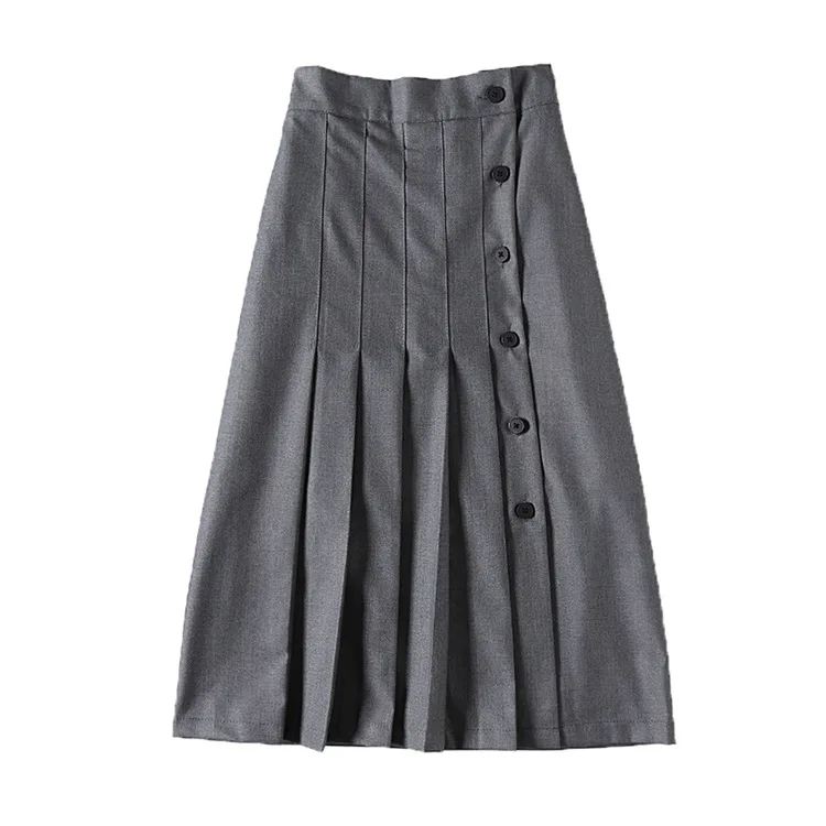 

One's Office Afternoon Tea Simple Commuting Pleated High Waist Skirt Entity